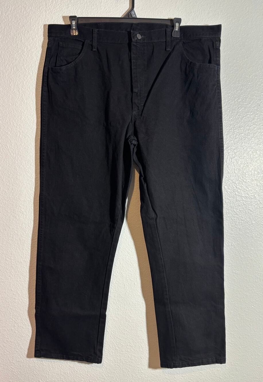 Rustler NWT Men's Size 42x30 Classic Regular Fit Straight Leg Black Denim Jeans